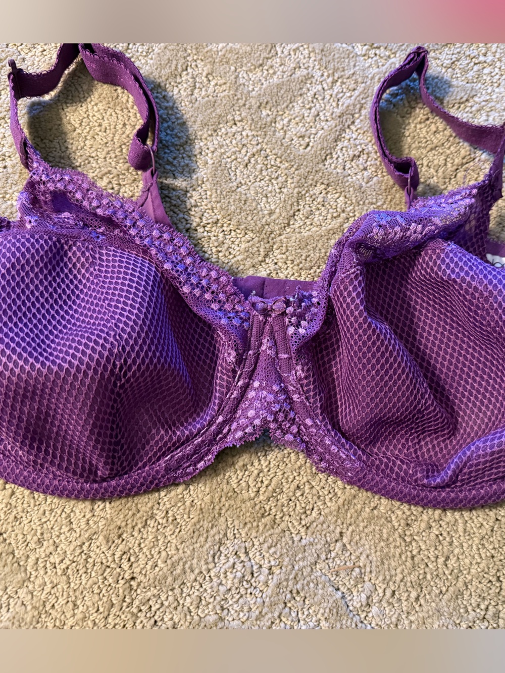 Elomi Violet Lace & Mesh Underwire Bra 38K US